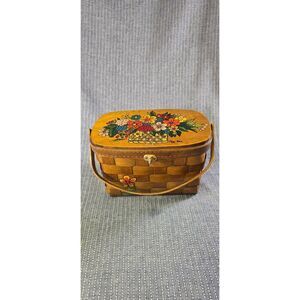 Vintage Signed Caro Nan Woven Basket Purse